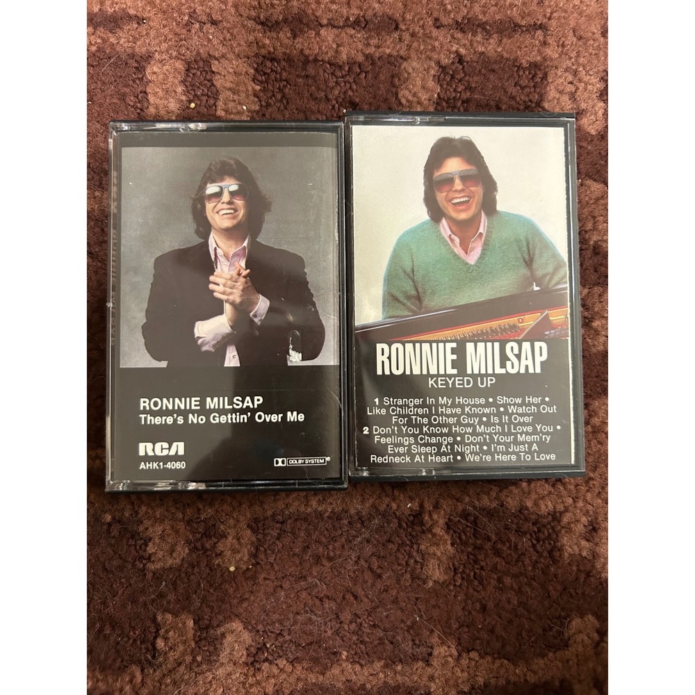 Ronnie Milsap Cassette Tape Lot Keyed Up There's No Gettin' Over Me RCA 80s
